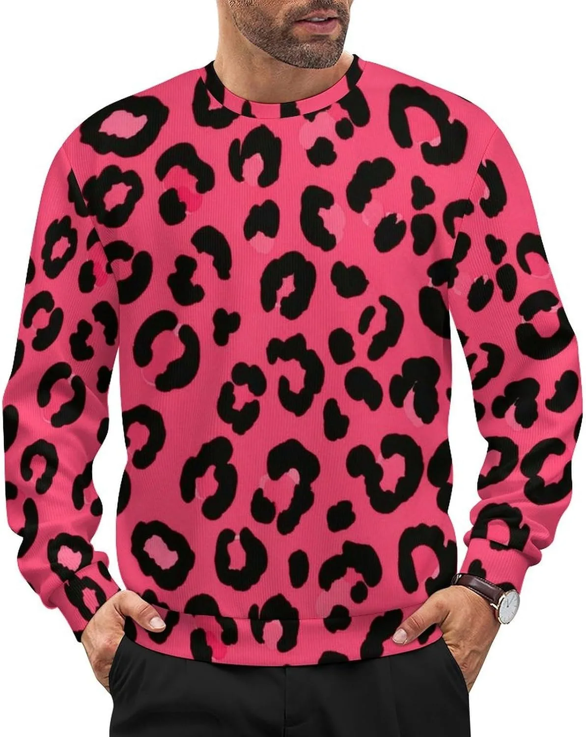 

Мужской мягкий свободный свитер с длинными рукавами Meaudiwes