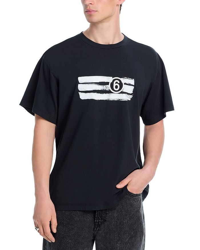 

Футболка с логотипом MM6 Maison Margiela, черный