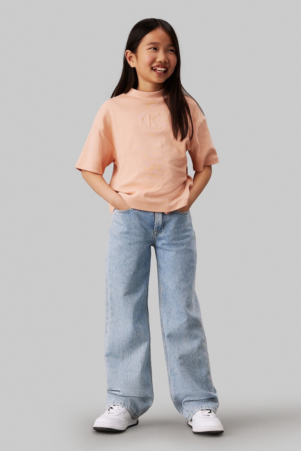 

100% хлопок, топ с монограммой Calvin Klein, розовый