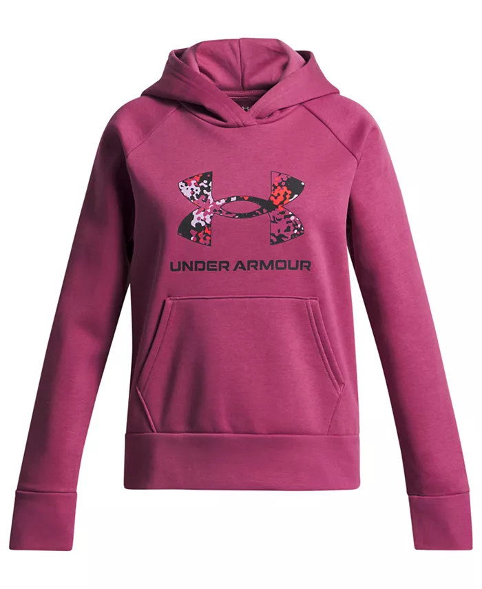 

Детская толстовка Rival Fleece с большим логотипом, для девочек 6-16 лет Under Armour, розовый