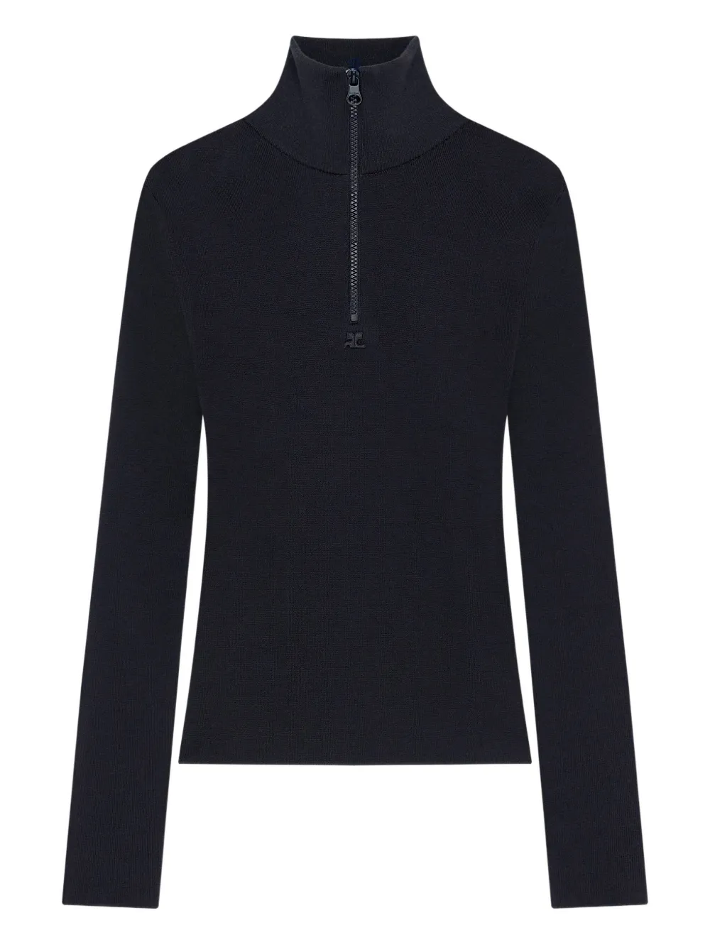 

Свитер с высоким воротником на молнии Courrèges, синий