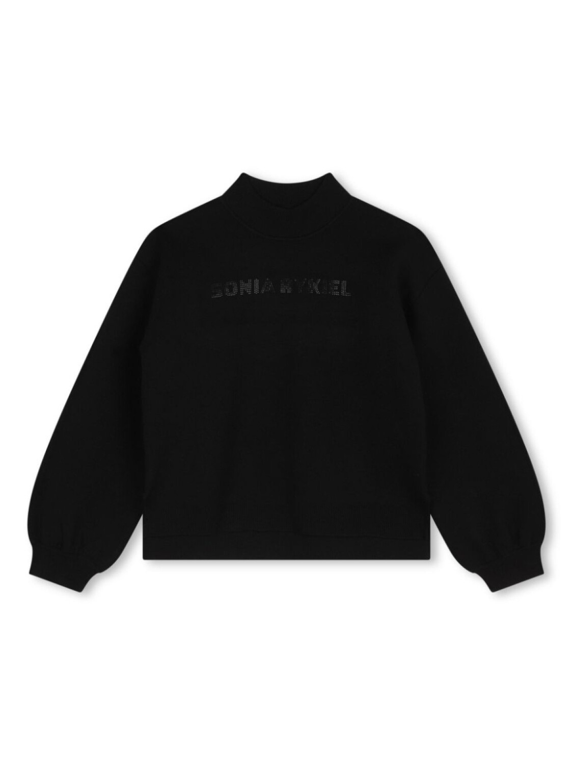 

SONIA RYKIEL ENFANT толстовка с высоким воротником и логотипом, черный