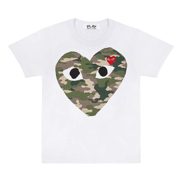 

Футболка camouflage large logo short sleeve tee 'white' Comme Des Garcons Play, белый