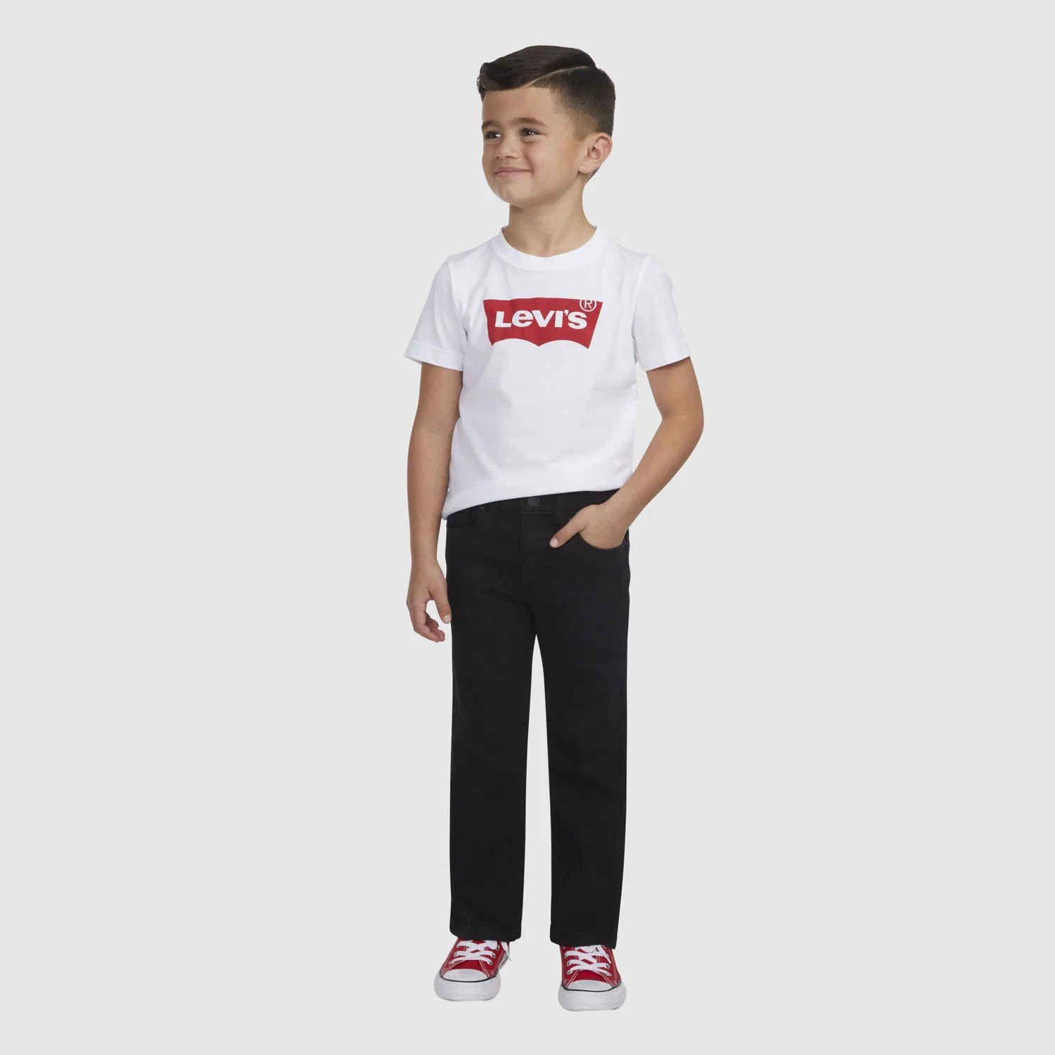 Джинсы-клеш 517 для мальчиков 4-7 лет Levi's, Black