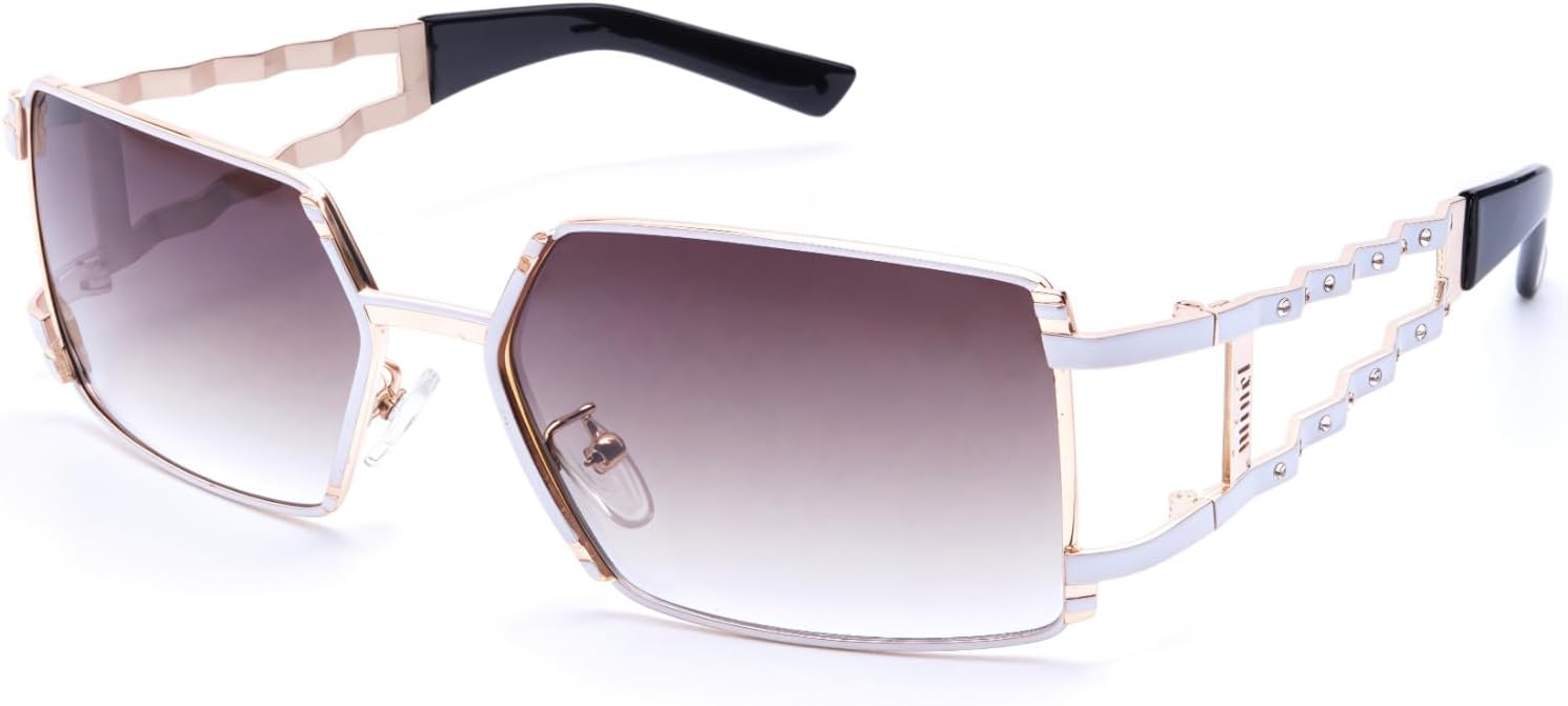 

Женские солнцезащитные очки ICARA с градиентными линзами, модные, многоугольные, увеличенного размера, дизайнерский стиль, градиентные линзы, защита от УФ-излучения UV400, металлическая оправа, Purple