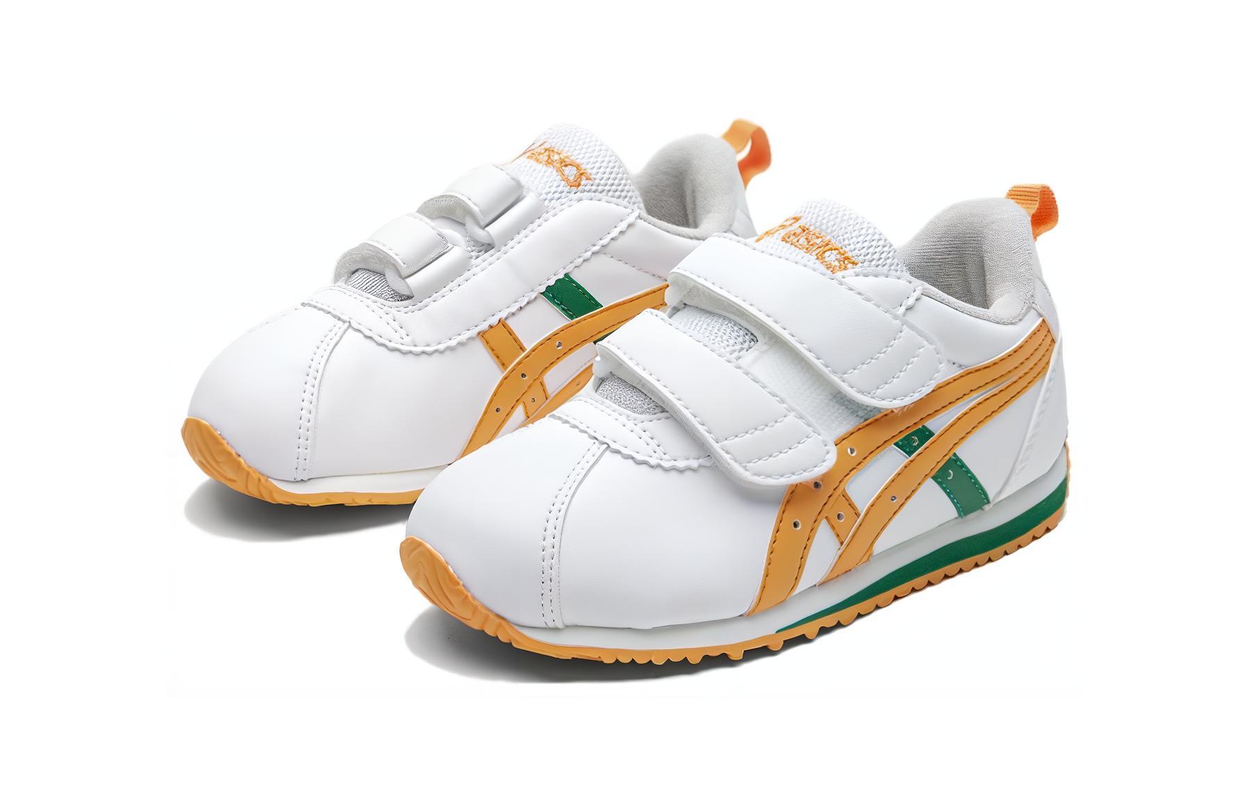 Кроссовки Cotla Cushioning Low top для малышей ASICS, белый/зеленый/желтый — фото 3