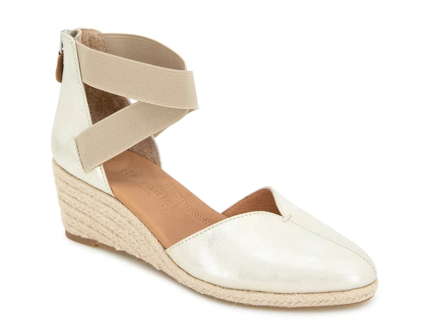 Сандалии Gentle Souls by Kenneth Cole Orya Wedge Sandal, Platino