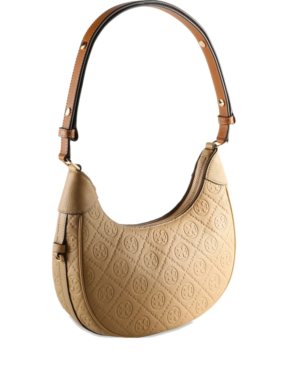 

Сумка через плечо в форме полумесяца с Т-монограммой Tory Burch, желтый
