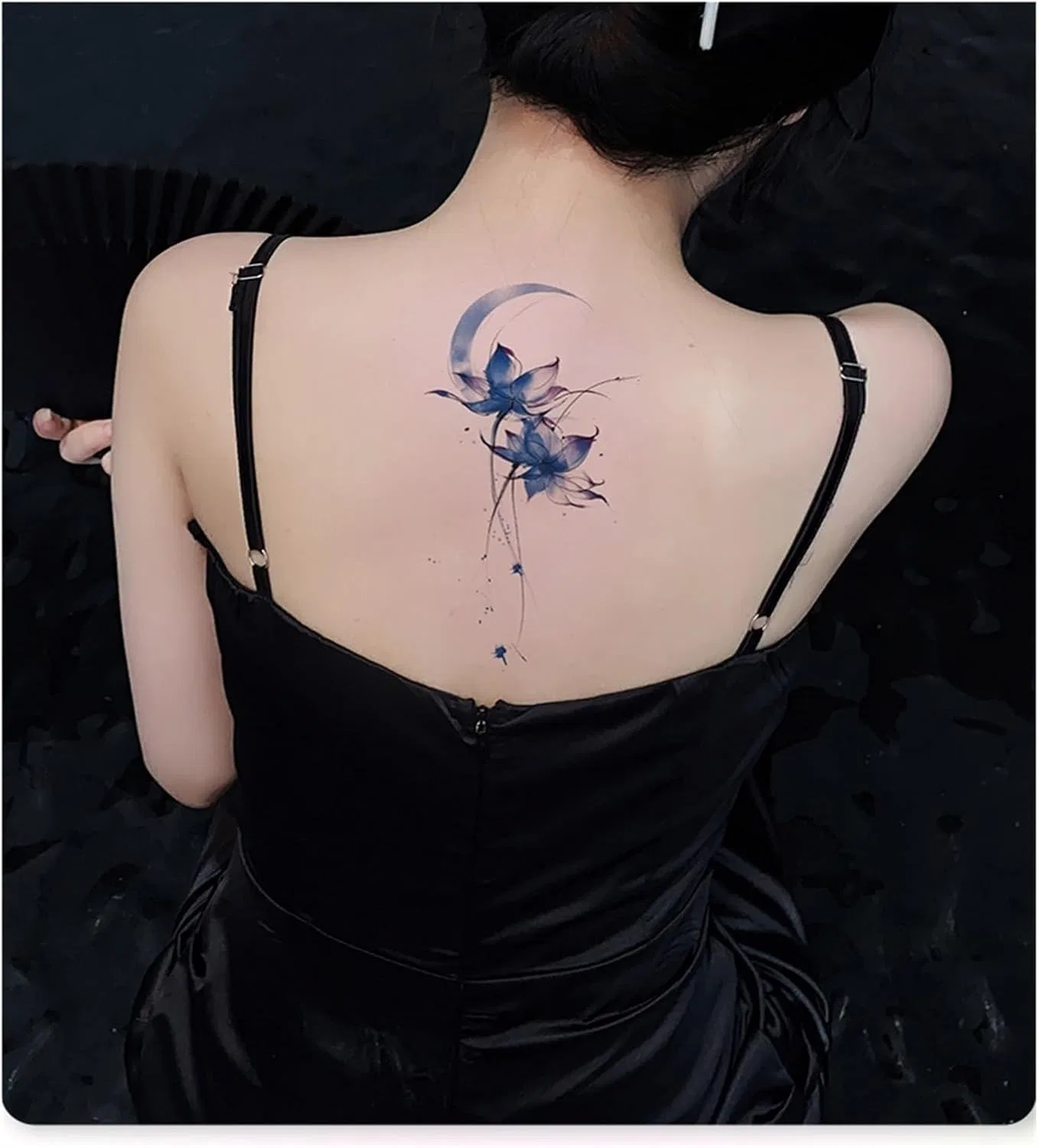 Временные татуировки Blue Moon Lotus, набор 2 шт, водонепроницаемые, 20 г