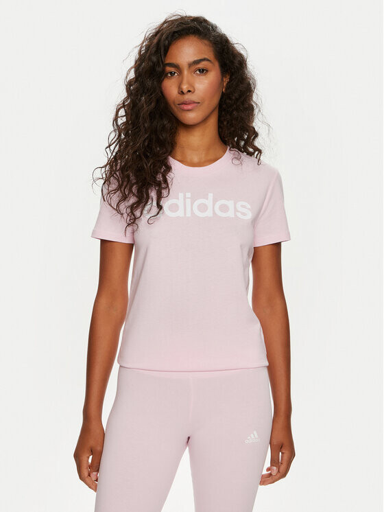 

Футболка узкого кроя Adidas, розовый