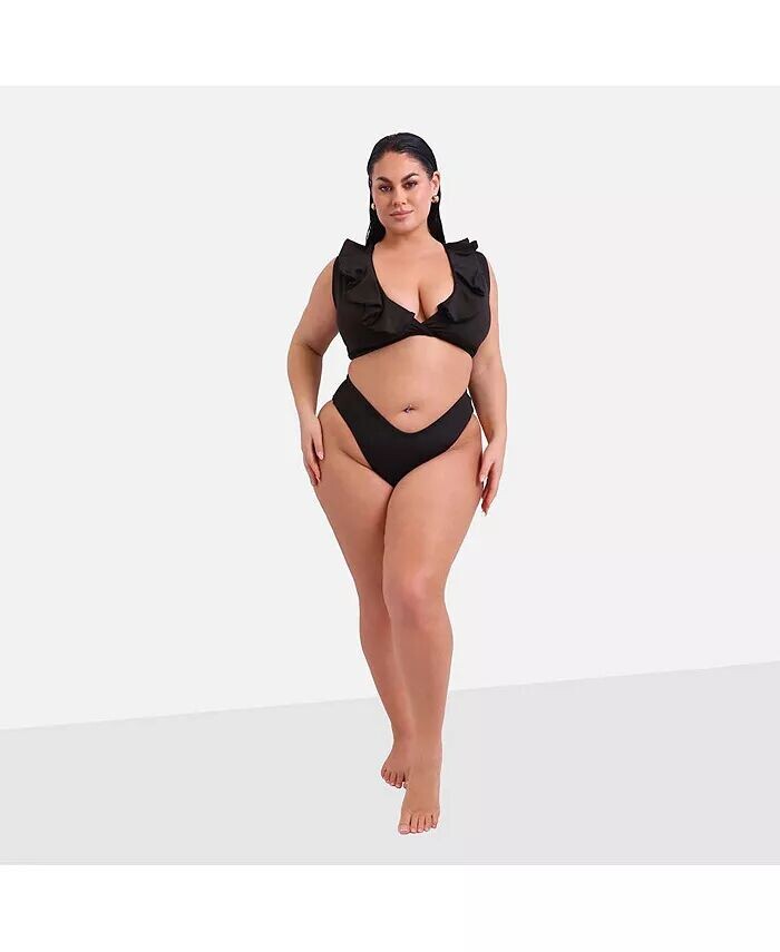 

Плавки бикини бразильского покроя размера плюс Rebdolls, черный