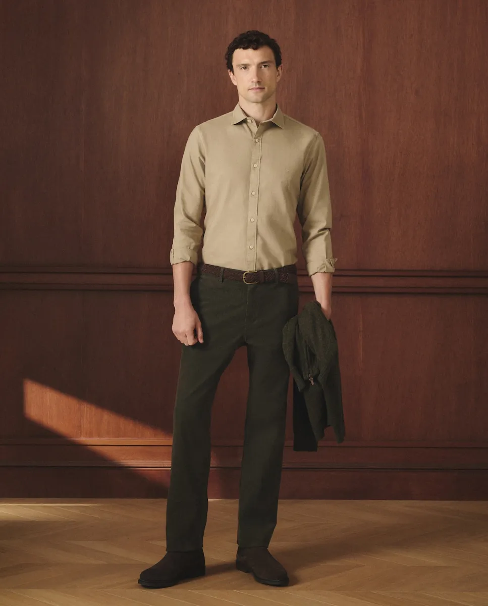 

Мужские брюки из микровельвета Lloyd's, темно-зеленый