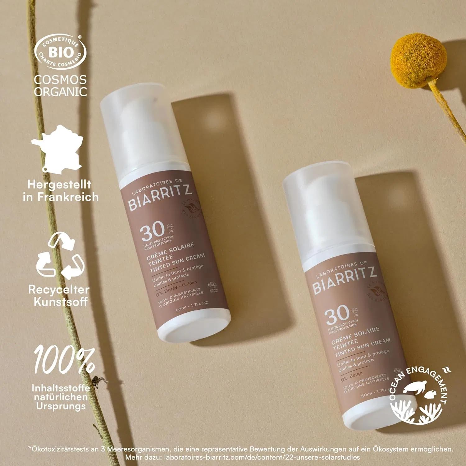 Тонирующий солнцезащитный крем для лица Laboratoires de Biarritz SPF30 Laboratoires De Biarritz — фото 3