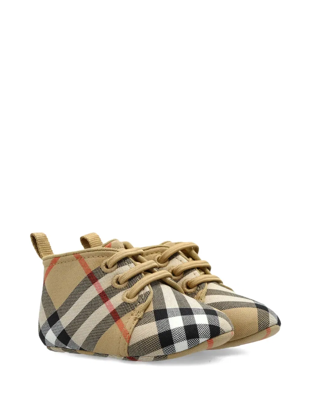 Детские туфельки в клетку Burberry Kids, нейтральный
