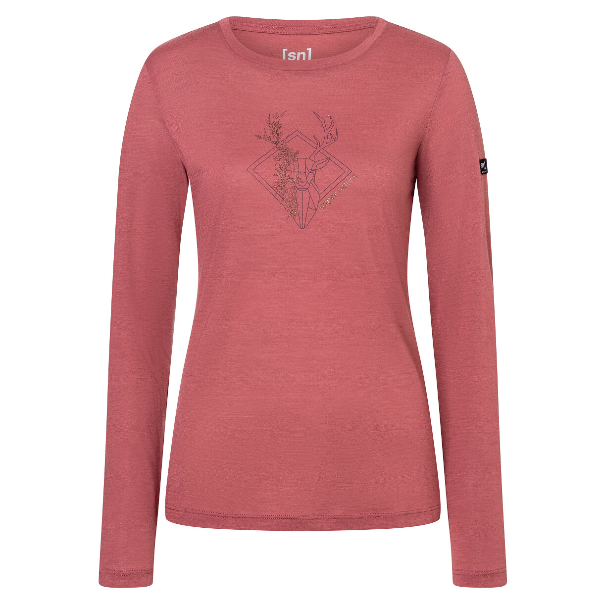 

Лонгслив Super.Natural Deer Art L/S, цвет Roan Rouge/Raisin/Copper