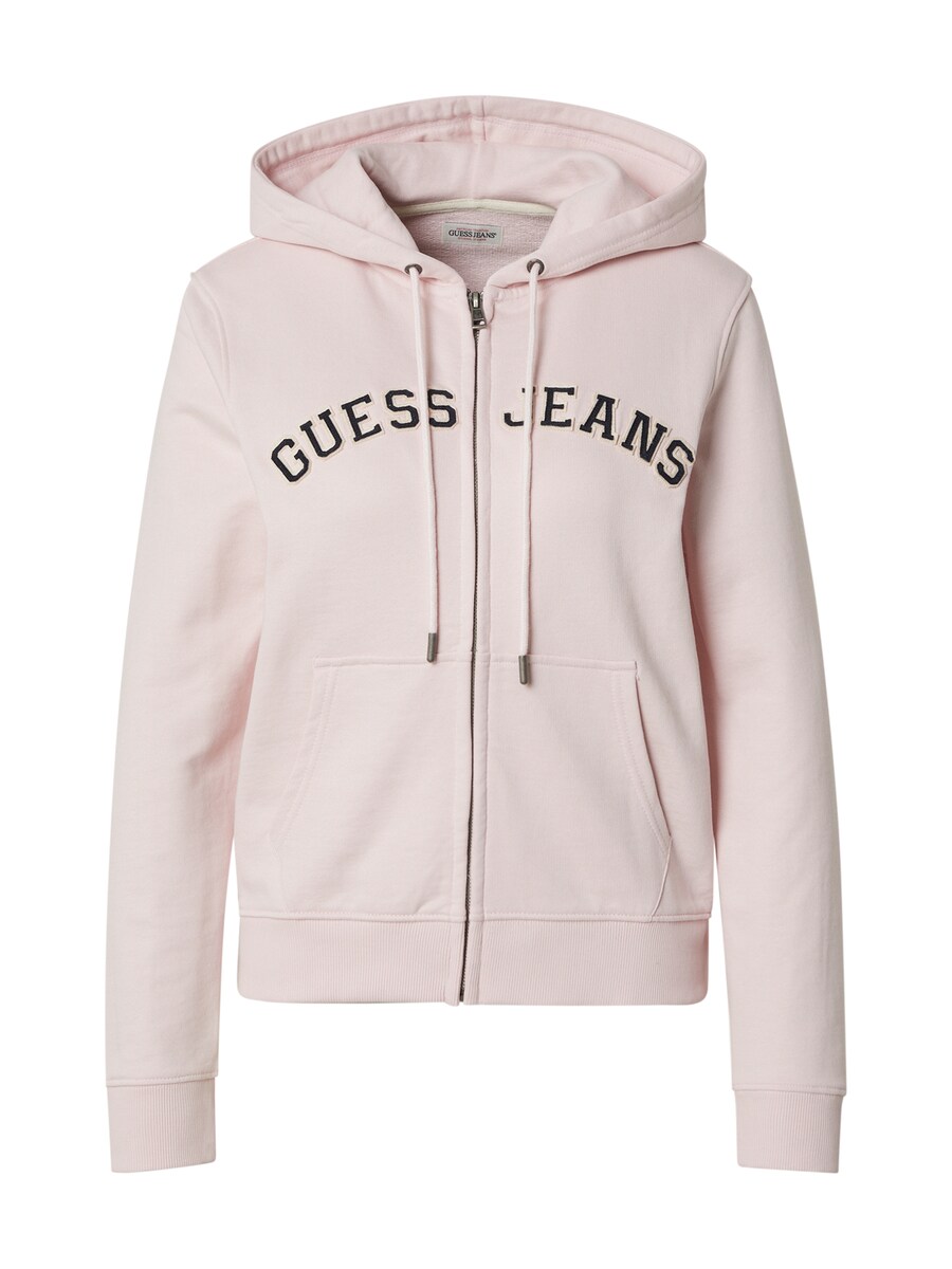 

Толстовка с капюшоном на молнии GUESS JEANS, розовый