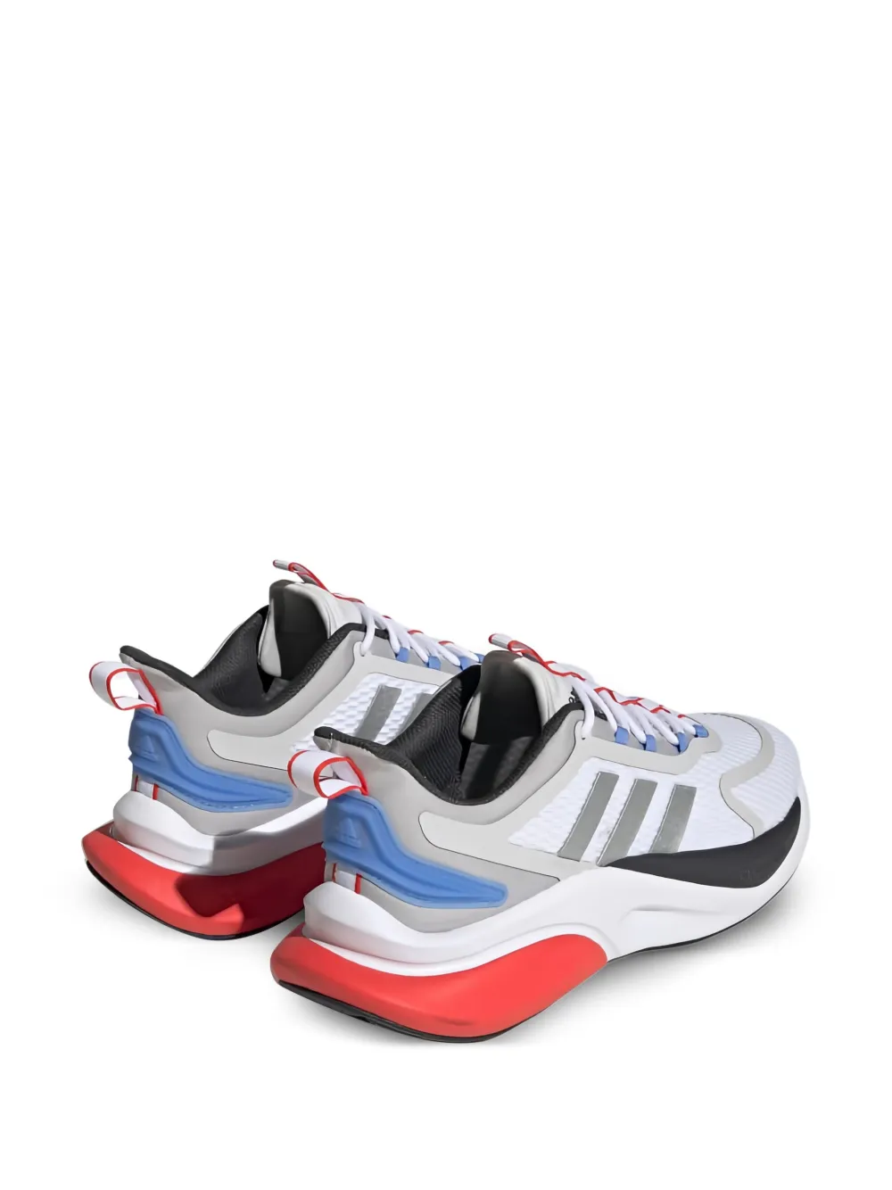 Кроссовки Alphabounce Plus Cloud White/Silver Metallic/Blue Fusion Adidas, белый — фото 3
