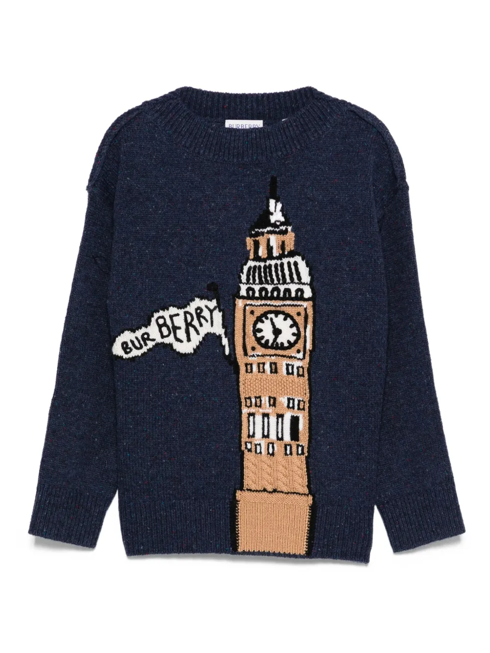 

Шерстяной джемпер Big Ben BURBERRY KIDS, синий