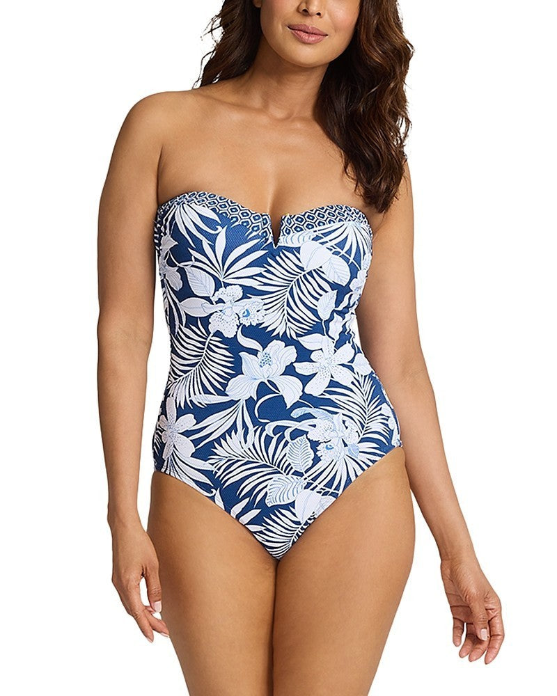 

Томми Багама Island Cays Blooms Бандо Цельный купальник Женский Мульти Tommy Bahama