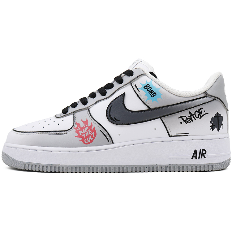 

Кроссовки Air Force 1 для скейтбординга мужские с низким верхом серый/красный Nike