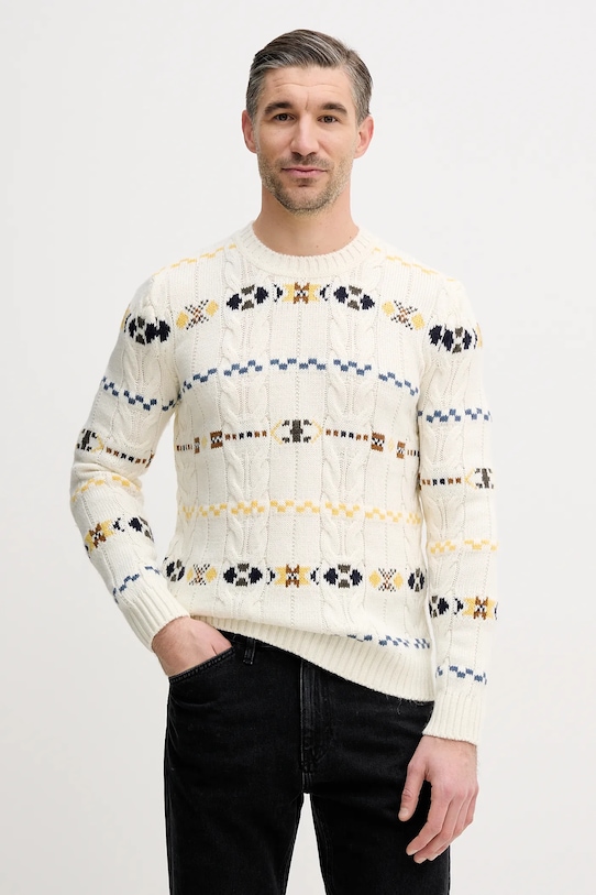 

Свитер из шерстяной смеси United Colors of Benetton, бежевый