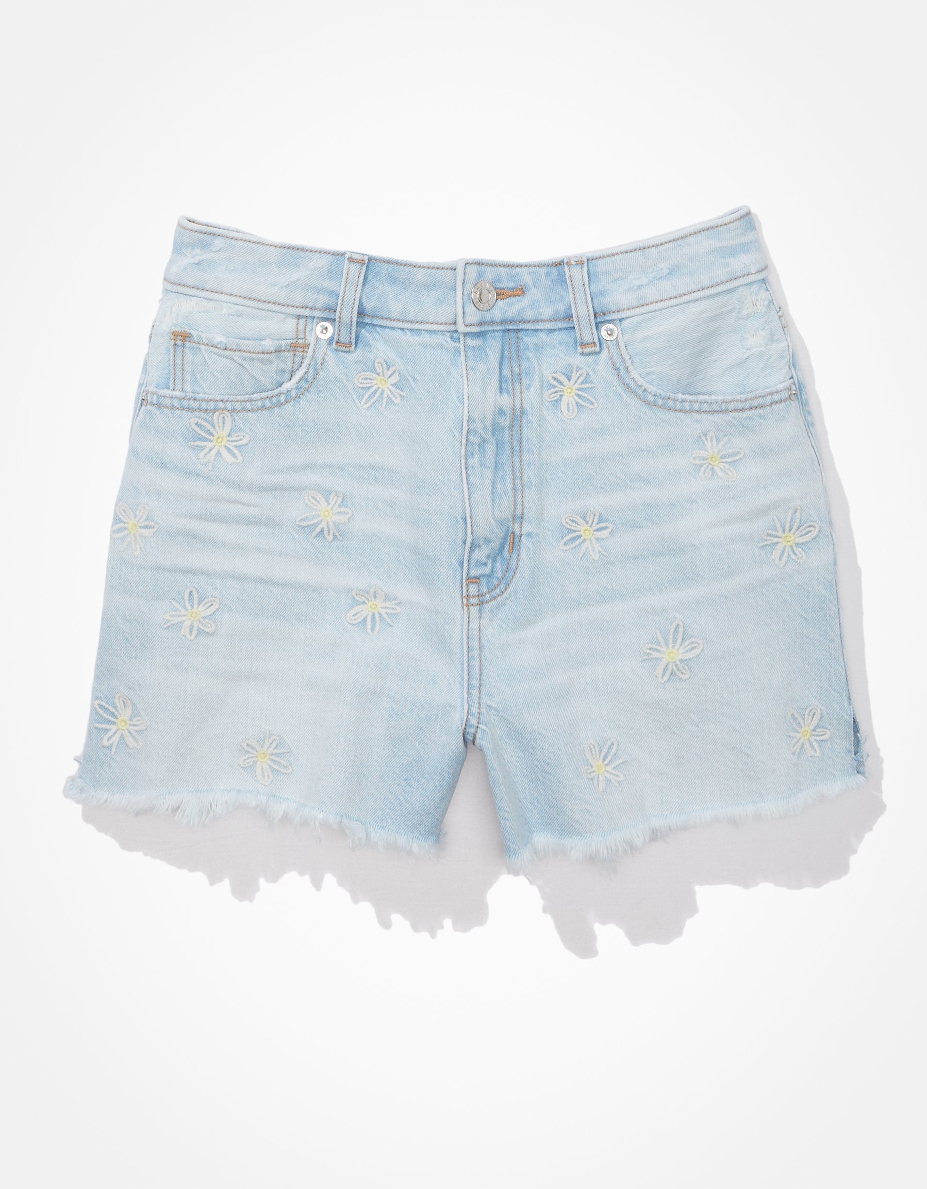 

Джинсовые шорты AE Mom American Eagle Outfitters, цвет light bright indigo