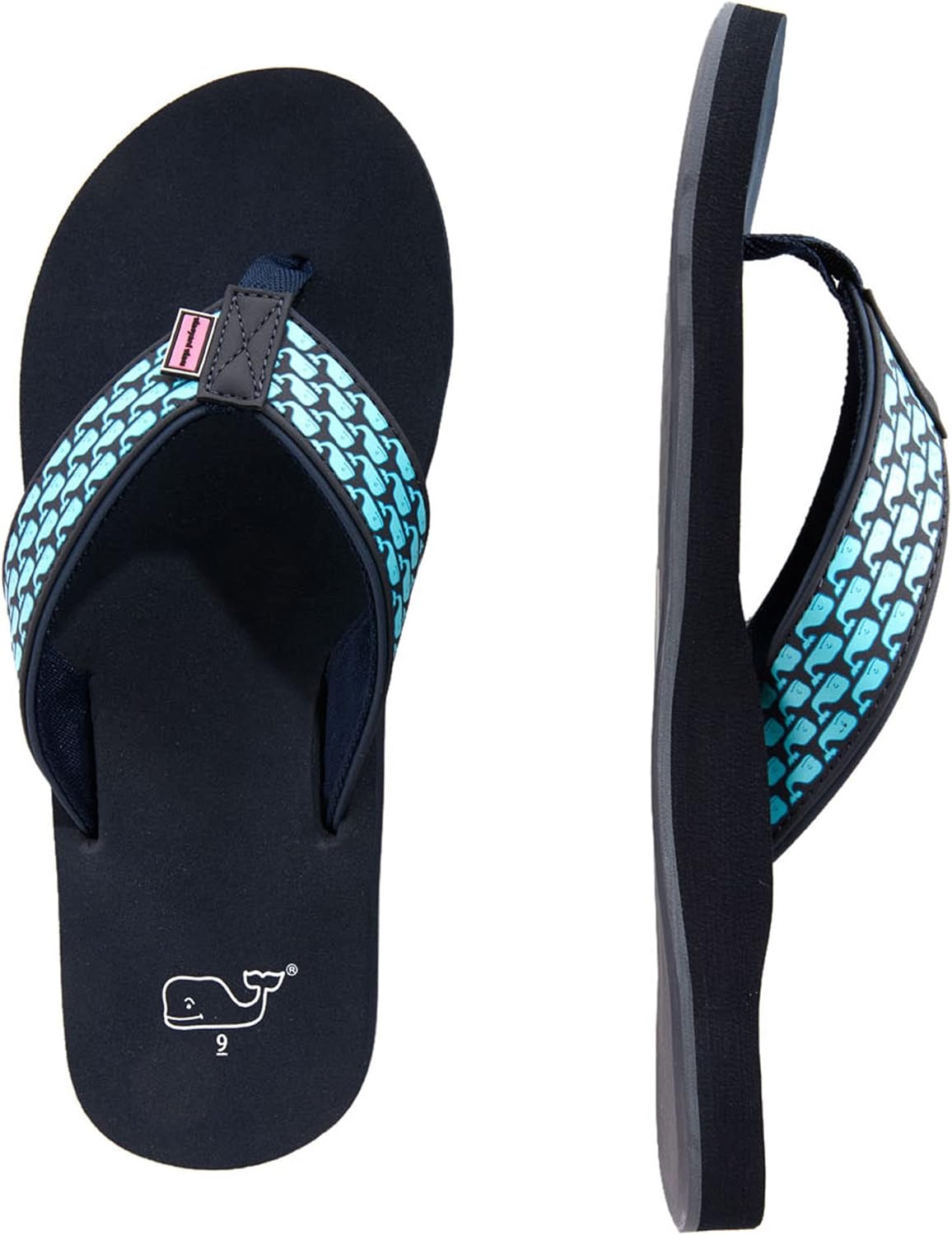 

Мужские шлепанцы vineyard vines Micro Whale Classic Foam, темно-синий