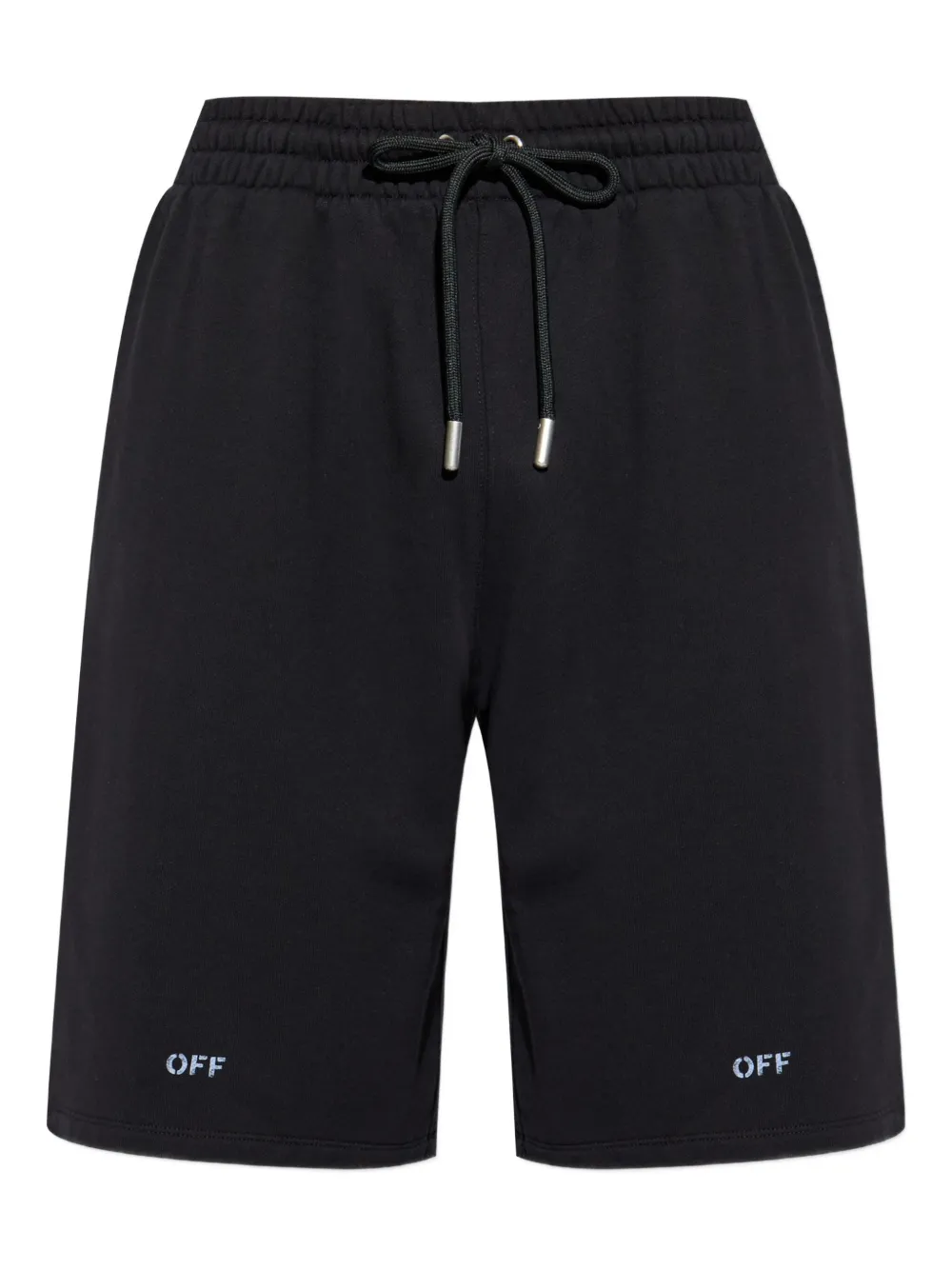 

Шорты с принтом логотипа и завязками OFF-WHITE, черный