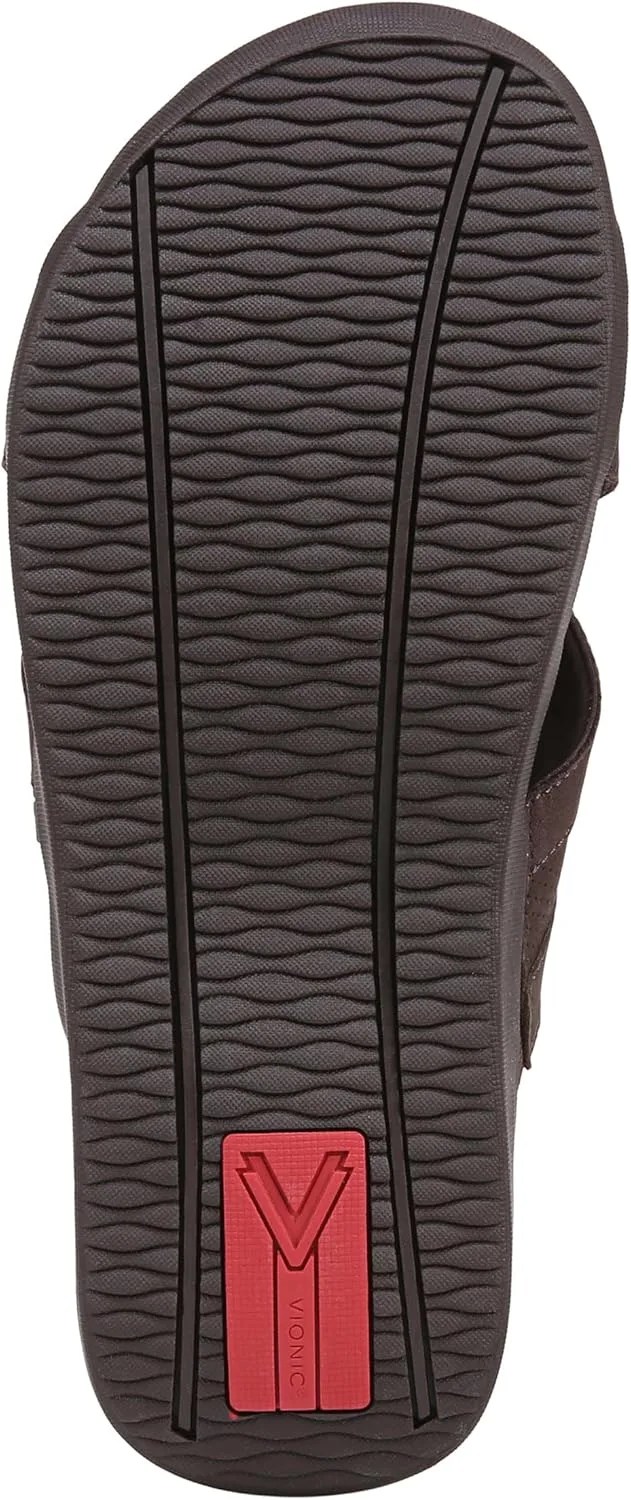 Сандалии Vionic Men's Tide Slide обеспечивают поддержку стопы, шоколадный — фото 4