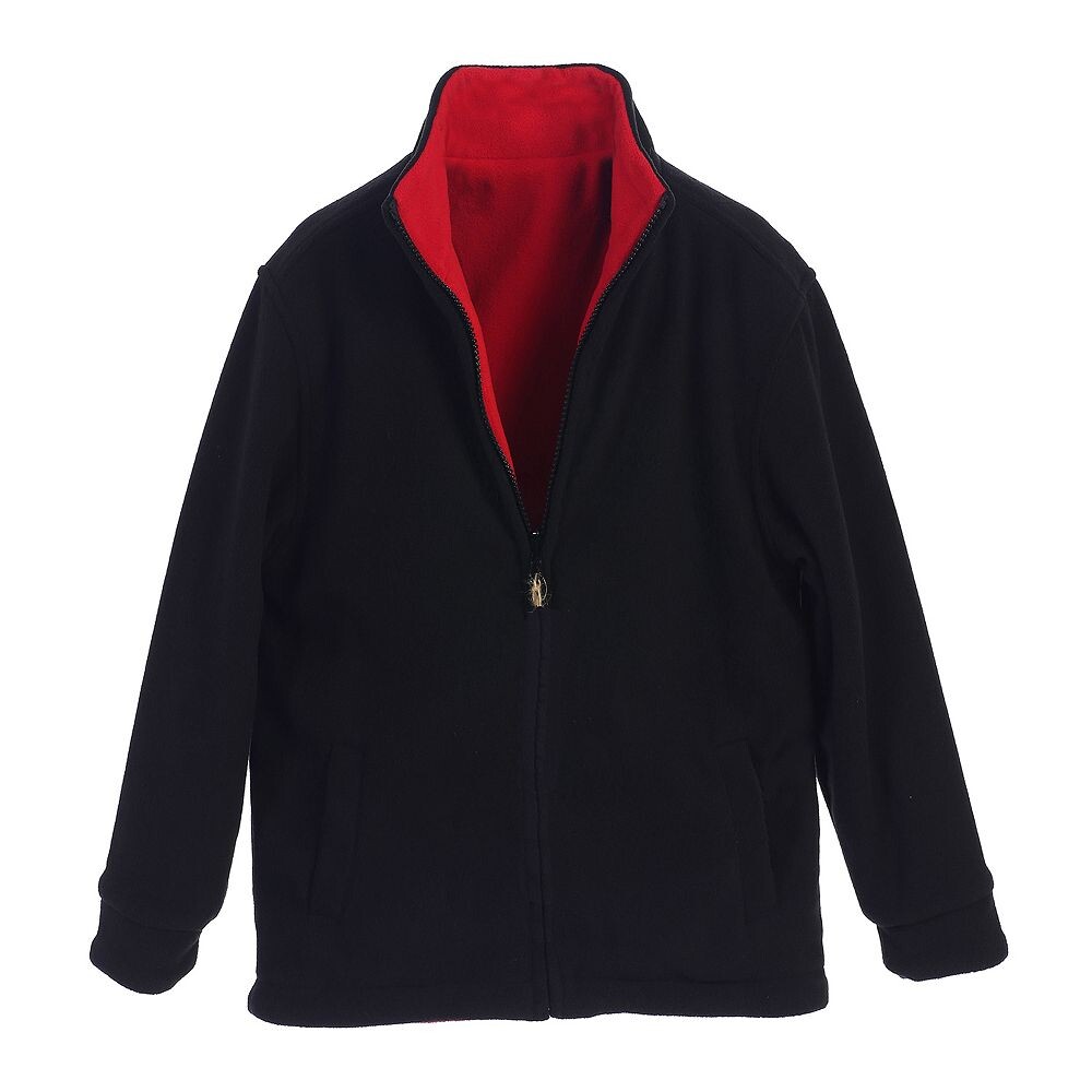 

Двусторонняя тяжелая куртка из флиса Gioberti для мальчиков на молнии, цвет Black Red