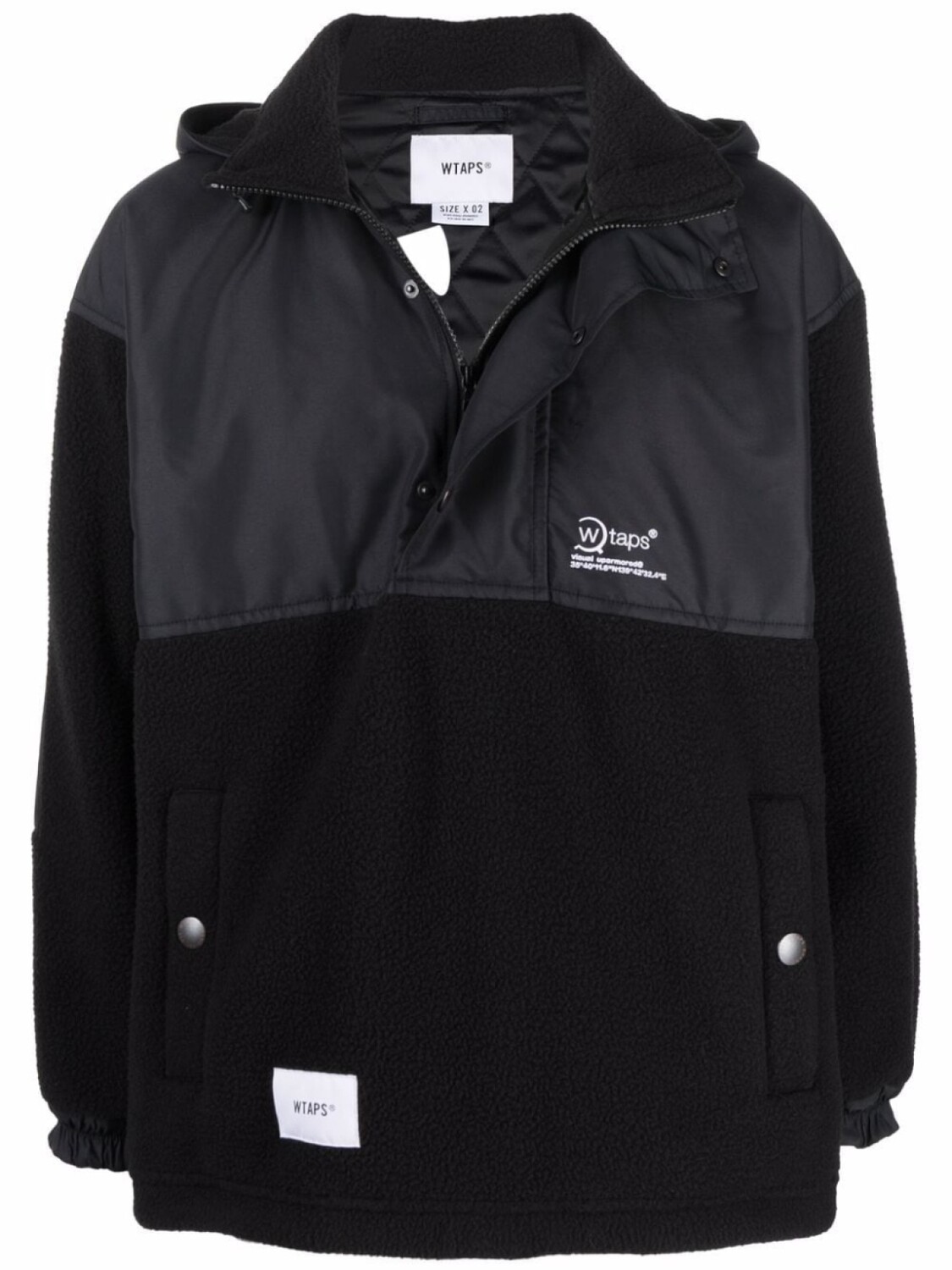 

WTAPS флисовая толстовка Eaves, черный