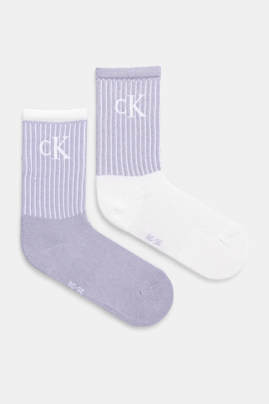 

Носки 2 пары Calvin Klein Jeans, фиолетовый