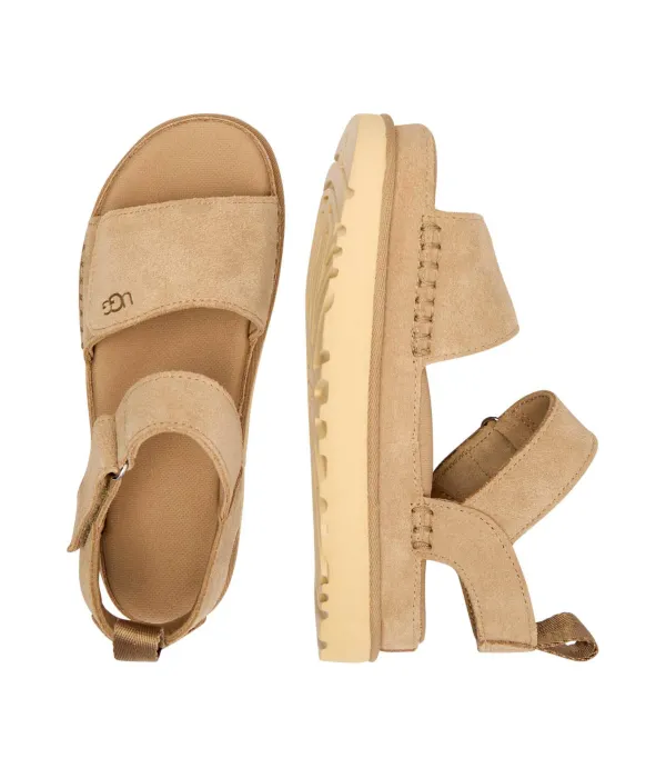 Кожаные сандалии с золотой звездой Ugg, бежевый — фото 4