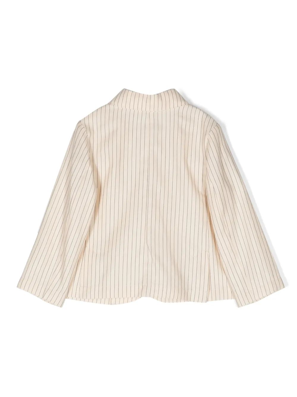 Блейзер в тонкую полоску Emporio Armani Kids, нейтральный — фото 2