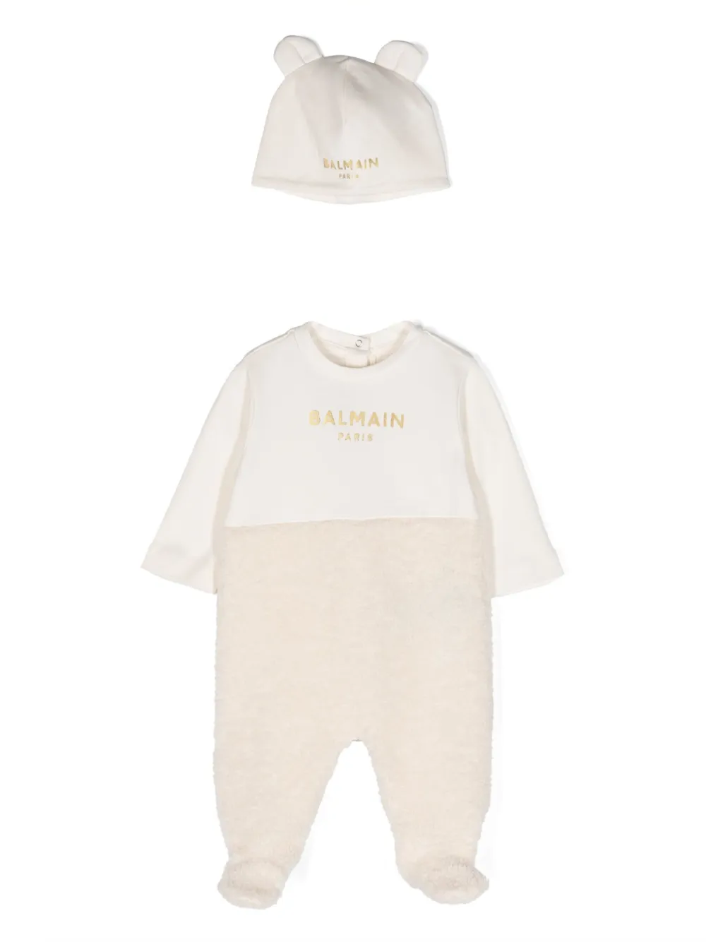 

Комплект для новорожденного с логотипом Balmain Kids, нейтральный