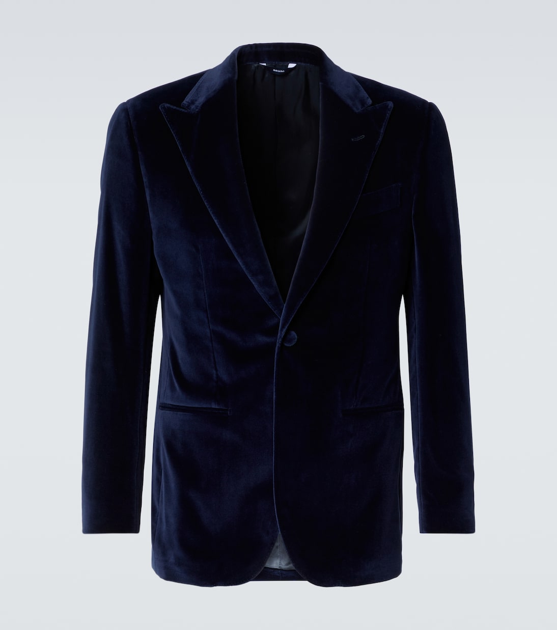 

Хлопковый бархатный смокинг Thom Sweeney, темно-синий