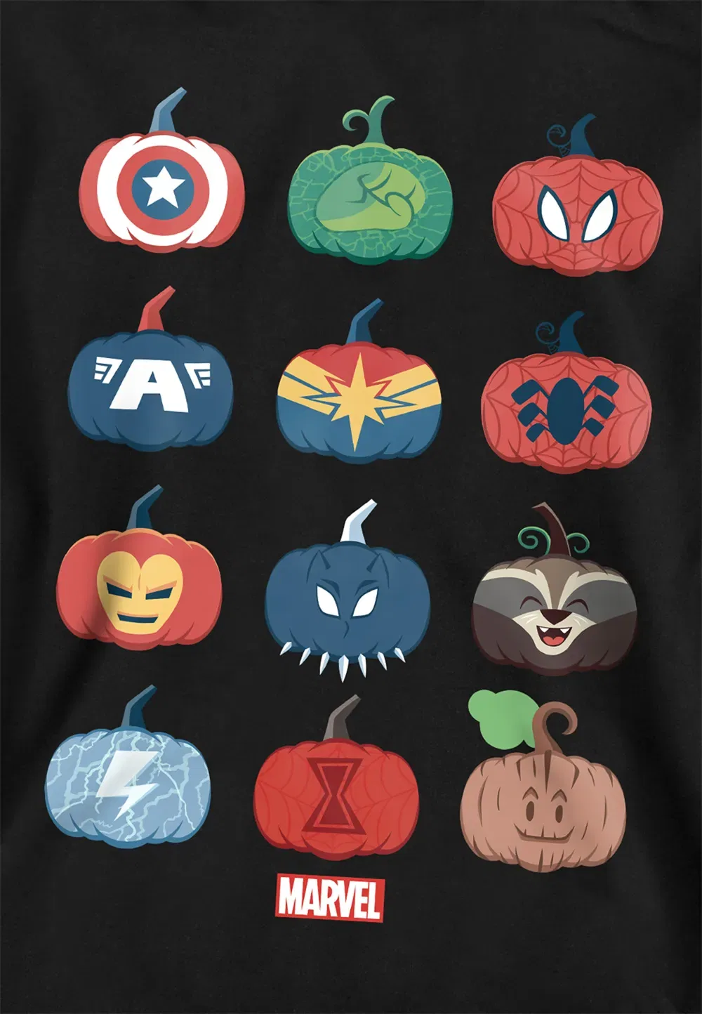 Детская худи Marvel Hero Pumpkins, Marvel, черный — фото 2