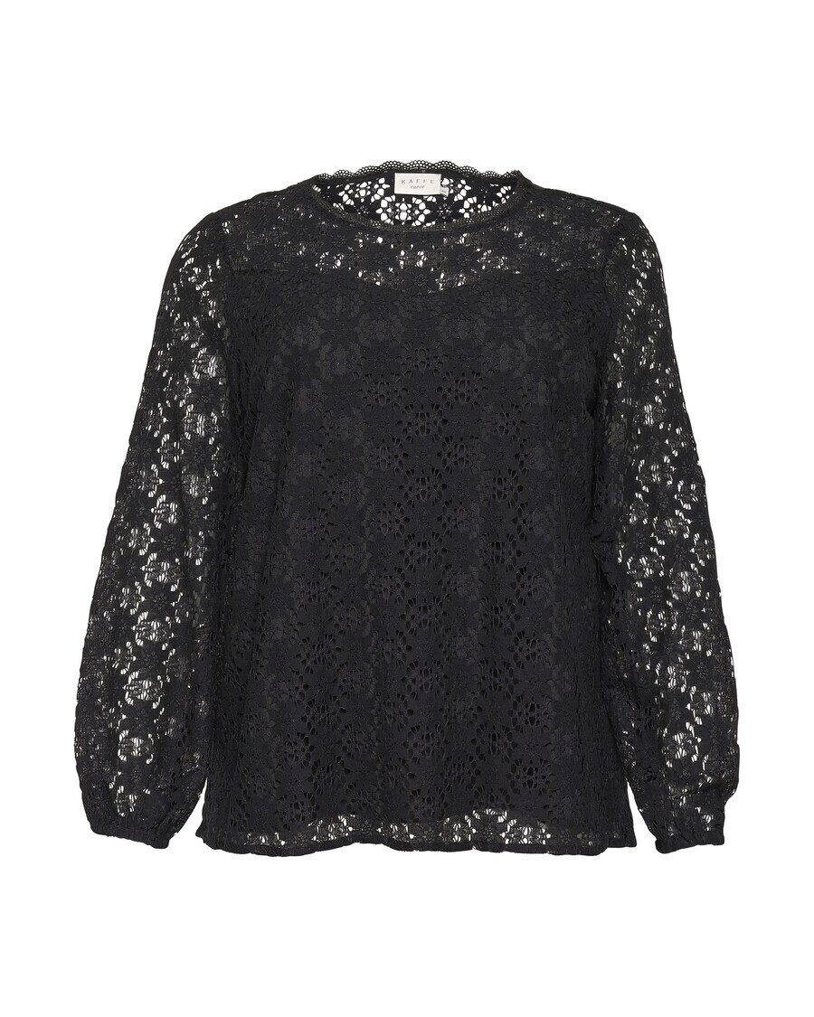 

Кружевная блузка KAFFE CURVE Blouse Silja, черный