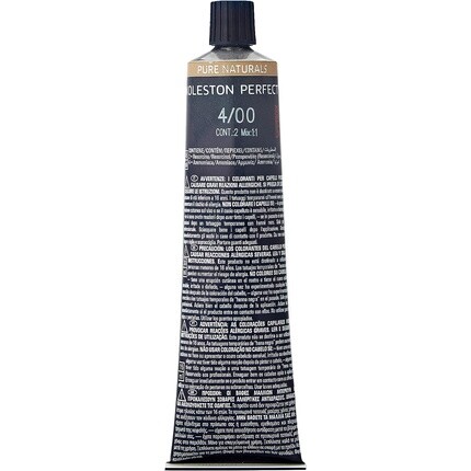 Koleston Perfect Me+ Pure Naturals Перманентная крем-краска для волос 3/00 Темно-коричневый натуральный 60 мл, Wella — фото 2