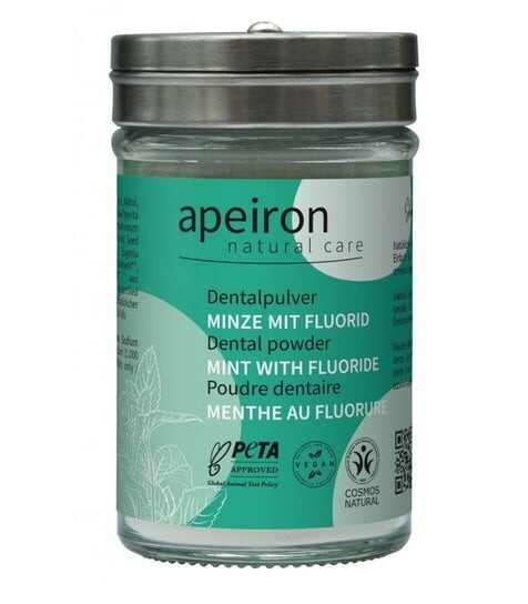 

Зубной порошок, МЯТА, с фтором, Cosmos Natural, Веган, 40 г Apeiron