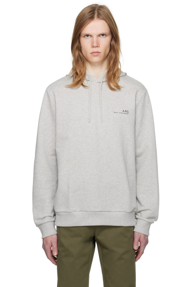 

Толстовка с капюшоном Item h A.P.C., серый