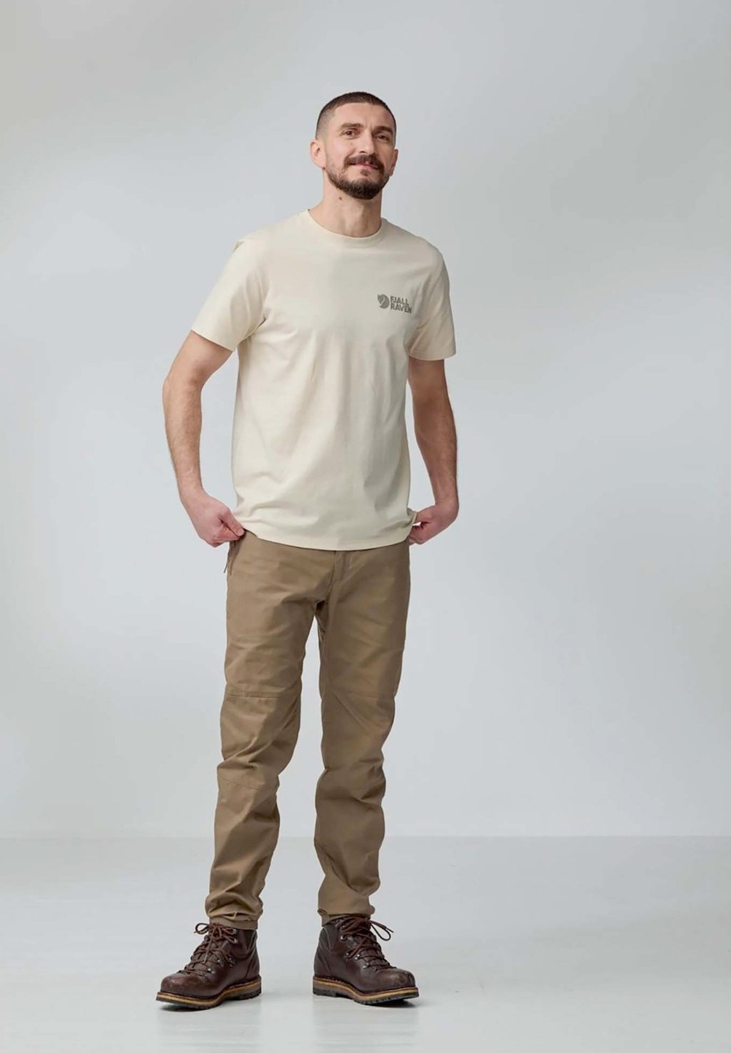 

Футболка с принтом HEAVY CLASSIC Fjällräven, кремовый