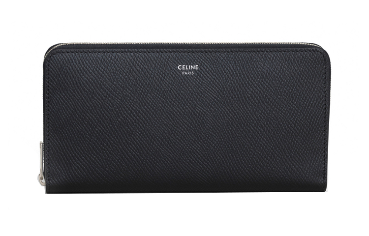 

CELINE Кожаный бумажник большого размера мужской черный