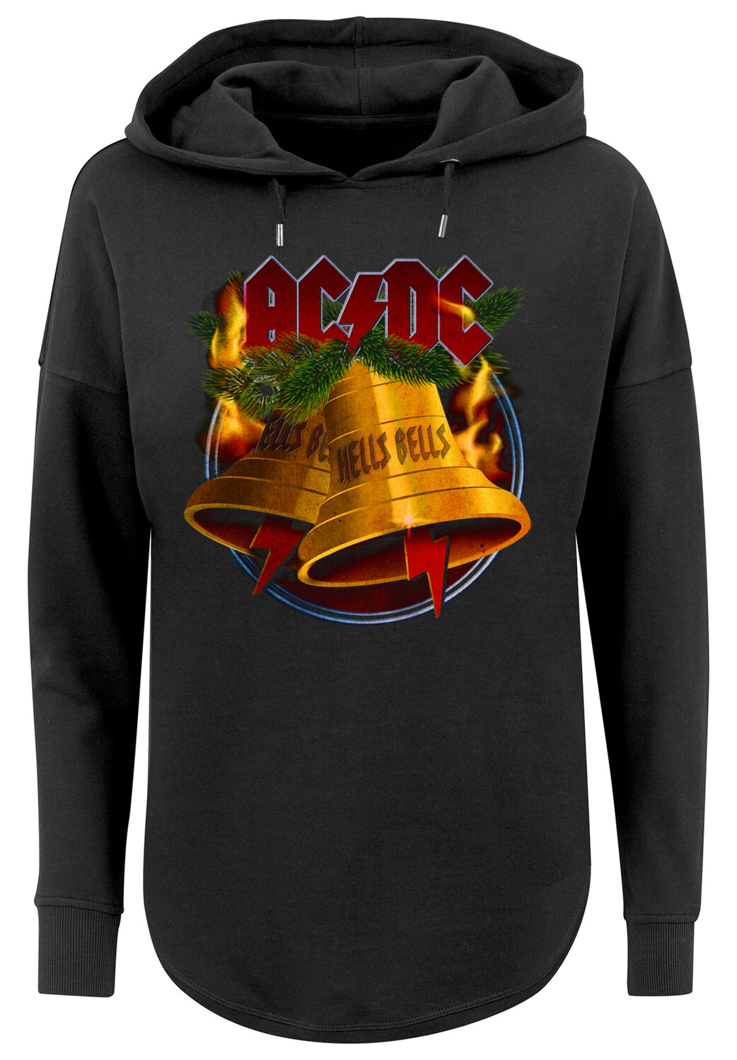 

Свитер F4NT4STIC Oversized Hoodie ACDC Christmas Weihnachten Hells Bells, черный