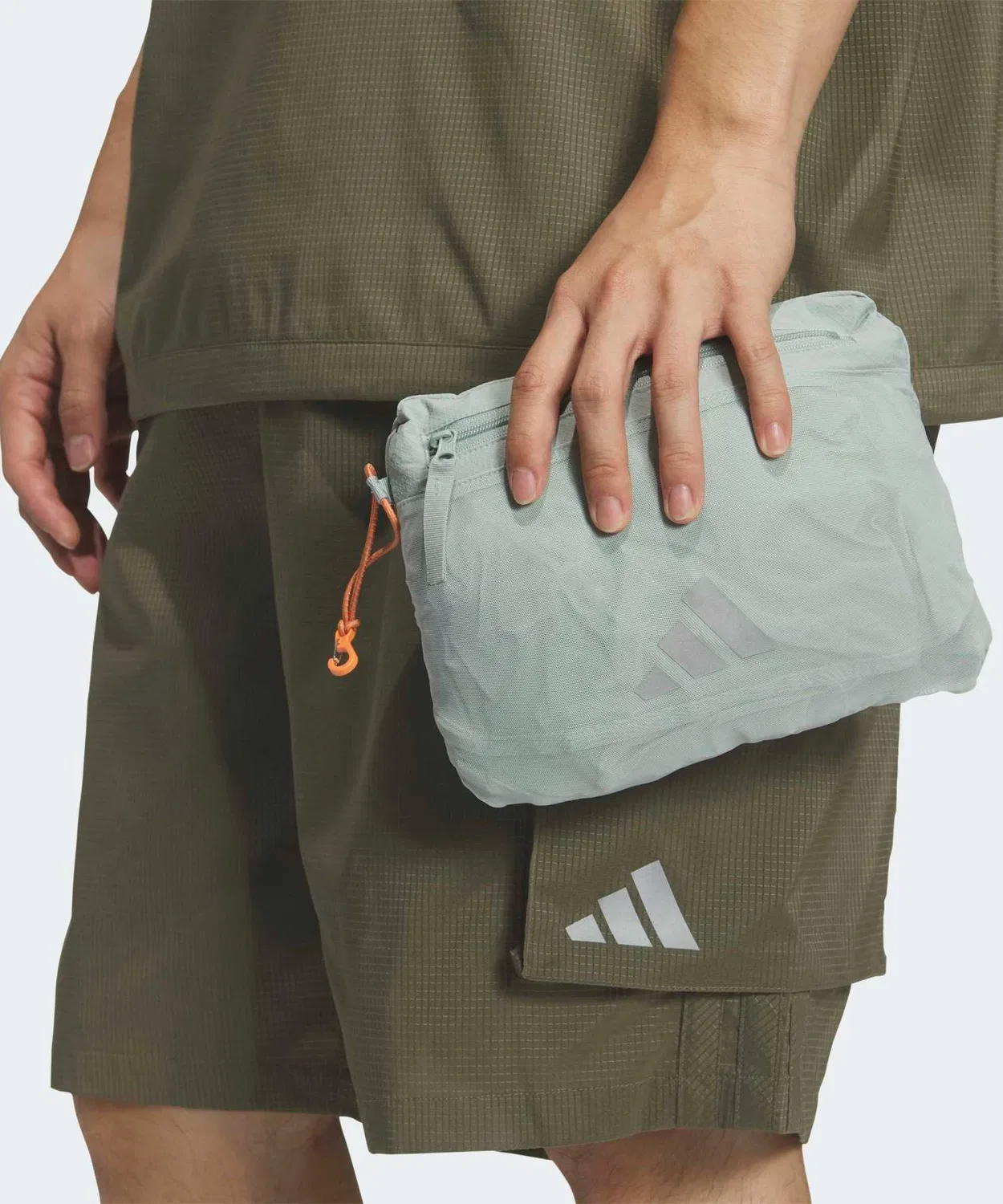 Куртка свободного кроя Adidas City Tech Packable, зелёная — фото 4