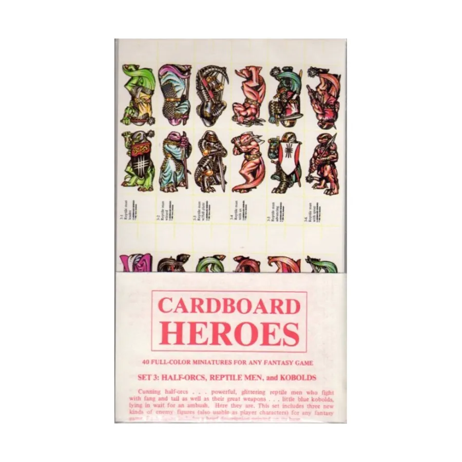 

Набор №3 — Полуорки, рептилии и кобольды, Cardboard Heroes