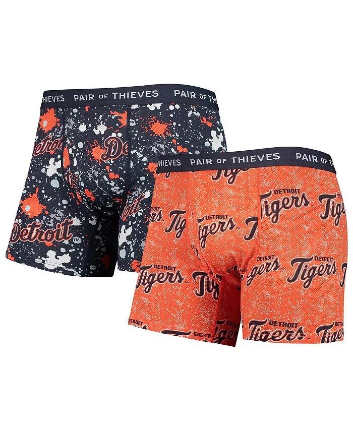 

Мужской комплект из 2 боксеров оранжевого и темно-синего цвета Detroit Tigers Super Fit Pair Of Thieves