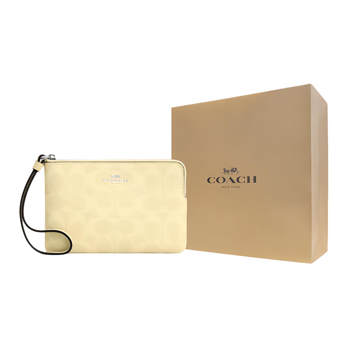 

COACH Женская маленькая клатч из искусственной кожи сухая трава