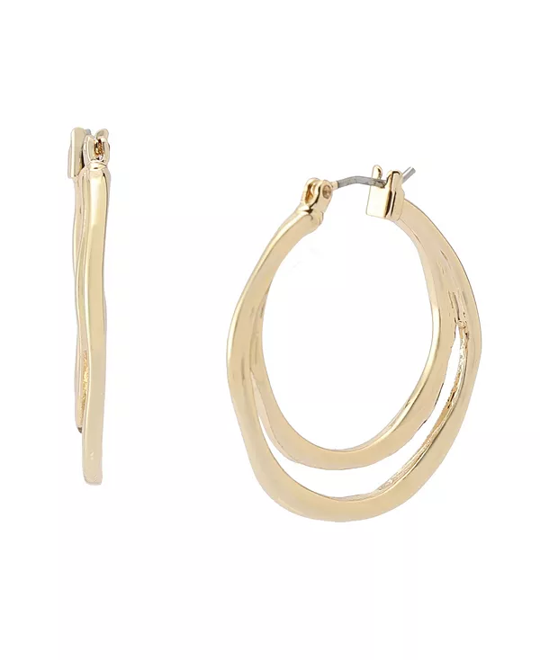 

Скульптурные двухрядные серьги-кольца Robert Lee Morris Soho, gold