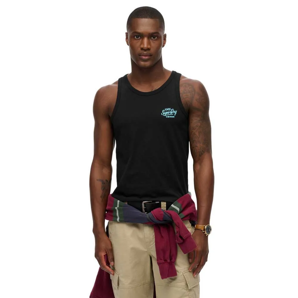 

Футболка без рукавов Superdry Contrast Script, черный